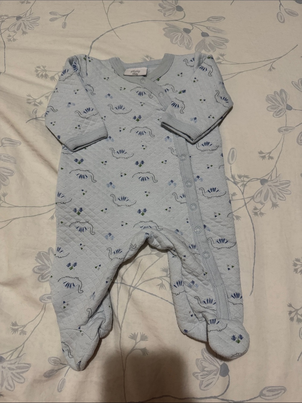 ⭐️Sterling Baby Baby Sidesnap Long Sleeve Footies (Size: 0-3M)